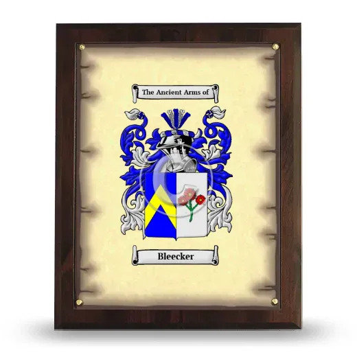 Bleecker Coat of Arms Plaque