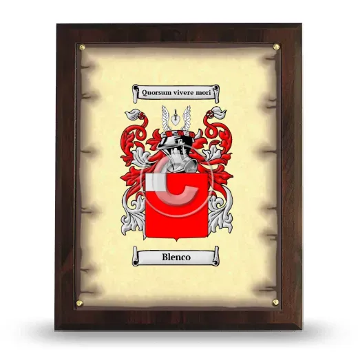 Blenco Coat of Arms Plaque