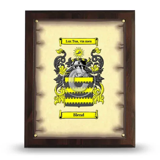 Blend Coat of Arms Plaque