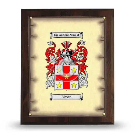 Blevin Coat of Arms Plaque