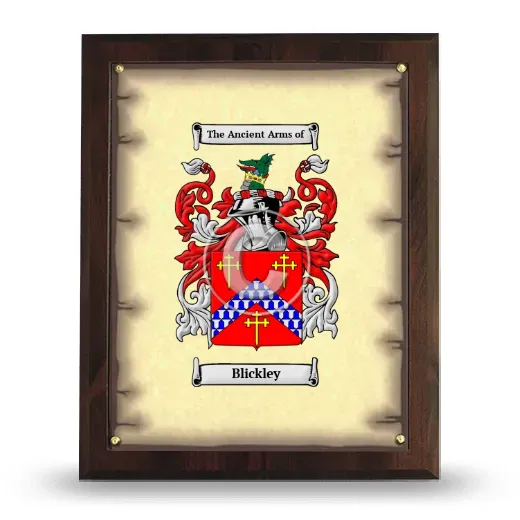 Blickley Coat of Arms Plaque