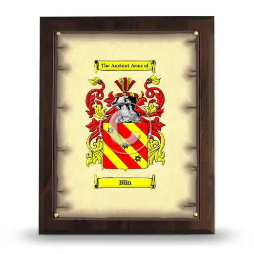 Blin Coat of Arms Plaque