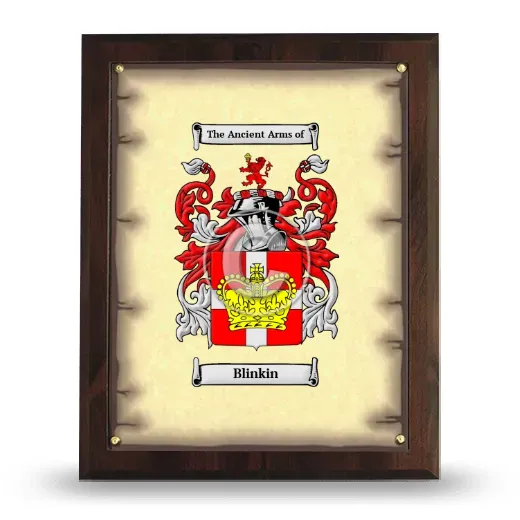 Blinkin Coat of Arms Plaque