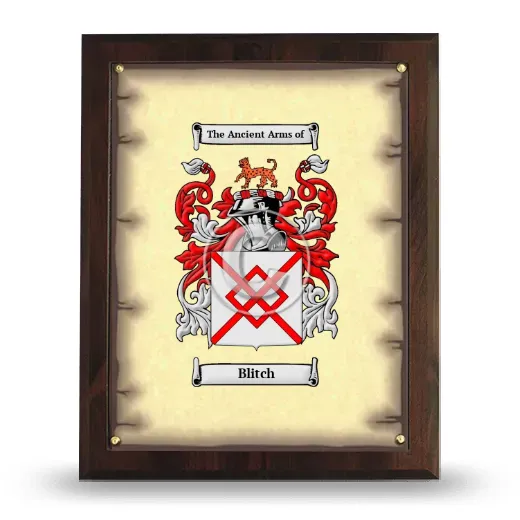 Blitch Coat of Arms Plaque