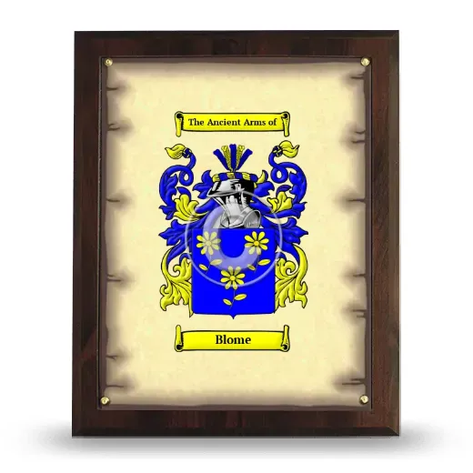 Blome Coat of Arms Plaque
