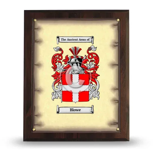 Blowe Coat of Arms Plaque