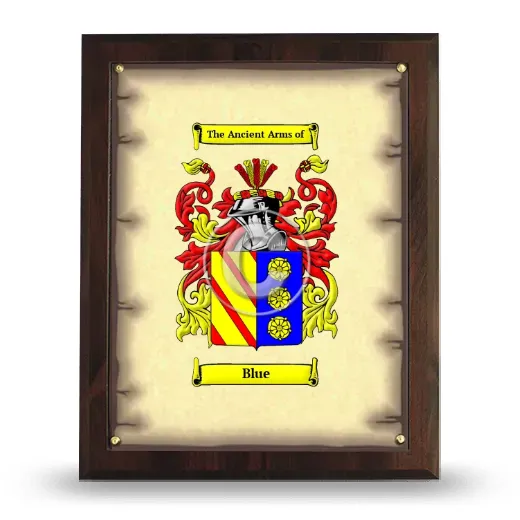 Blue Coat of Arms Plaque