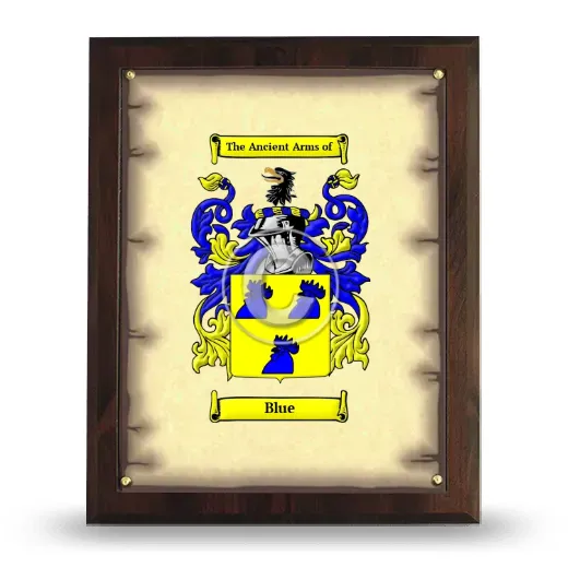 Blue Coat of Arms Plaque