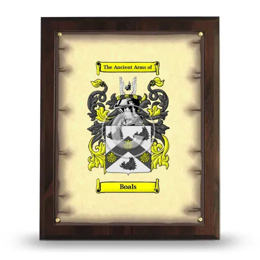 Boals Coat of Arms Plaque