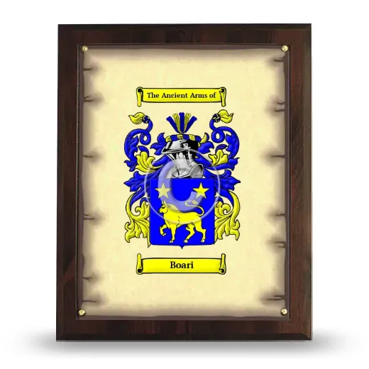 Boari Coat of Arms Plaque