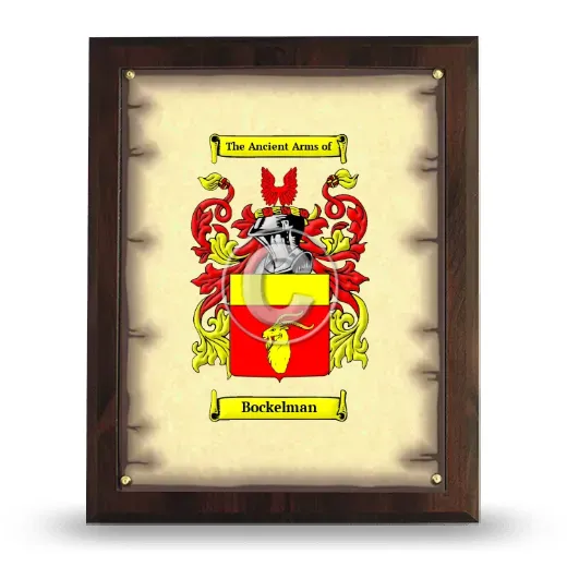 Bockelman Coat of Arms Plaque