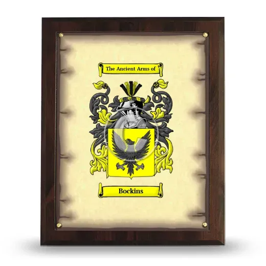Bockins Coat of Arms Plaque