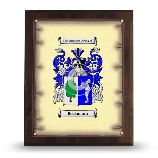 Bockmann Coat of Arms Plaque