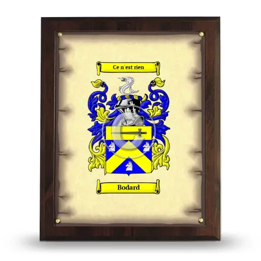 Bodard Coat of Arms Plaque