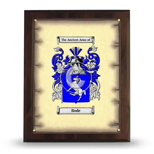 Bode Coat of Arms Plaque