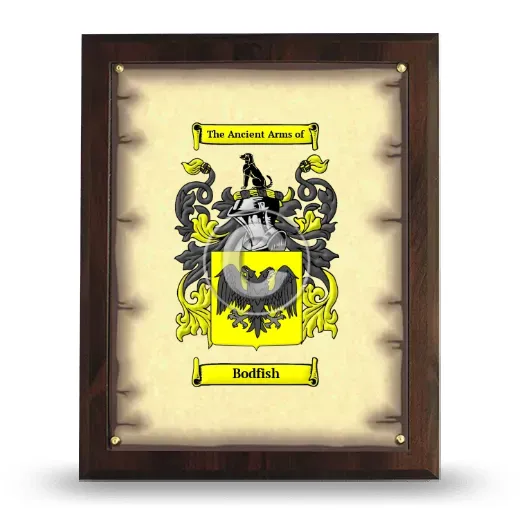 Bodfish Coat of Arms Plaque
