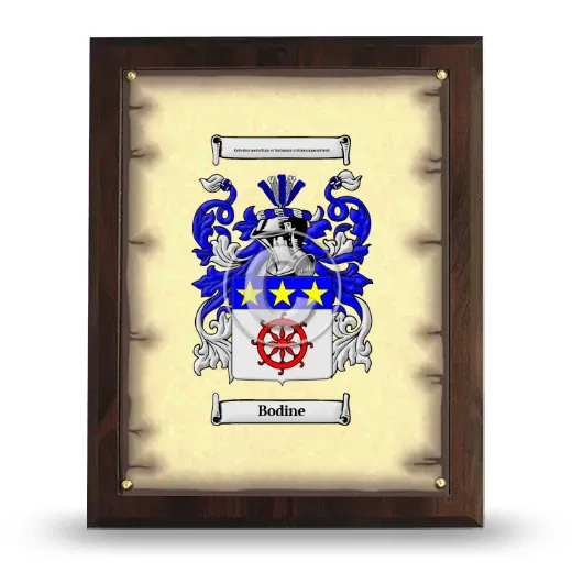 Bodine Coat of Arms Plaque