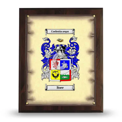 Boee Coat of Arms Plaque