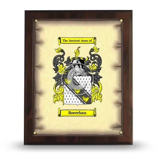 Boeerhan Coat of Arms Plaque