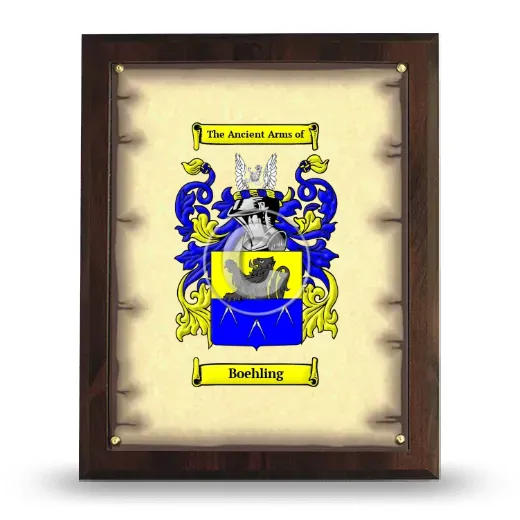 Boehling Coat of Arms Plaque