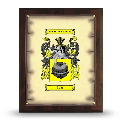 Boes Coat of Arms Plaque