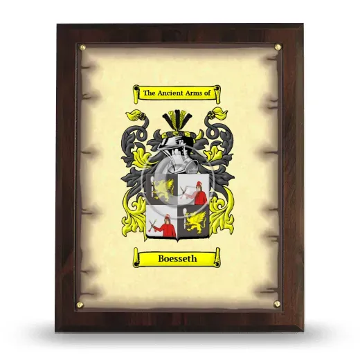 Boesseth Coat of Arms Plaque
