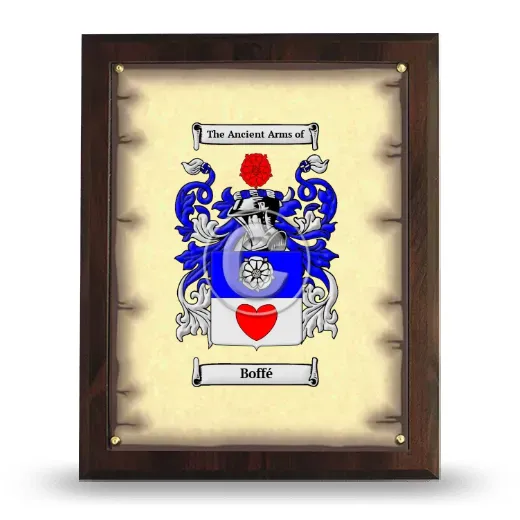 Boffé Coat of Arms Plaque