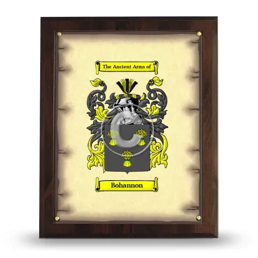 Bohannon Coat of Arms Plaque