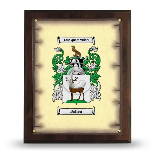 Bohen Coat of Arms Plaque