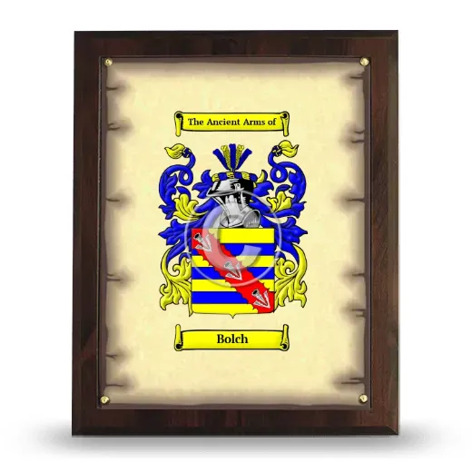 Bolch Coat of Arms Plaque