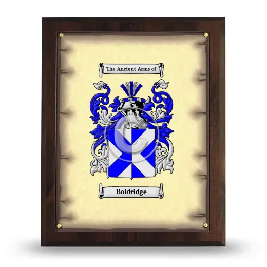 Boldridge Coat of Arms Plaque