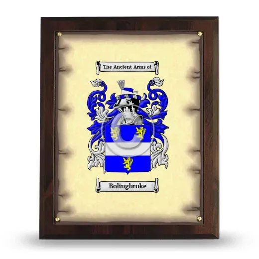 Bolingbroke Coat of Arms Plaque