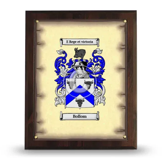 Bollom Coat of Arms Plaque