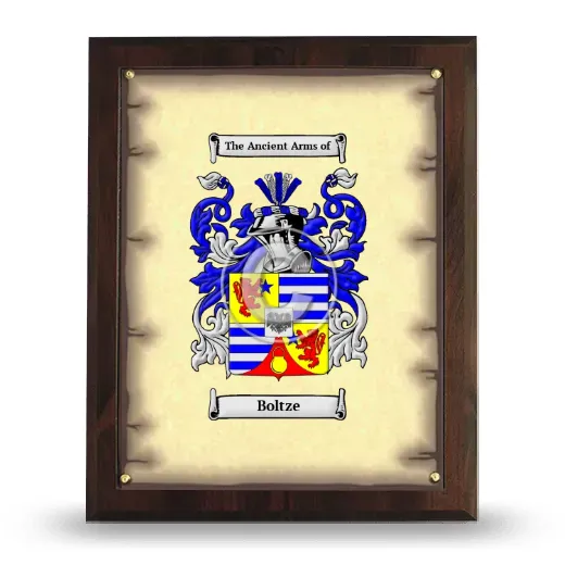Boltze Coat of Arms Plaque