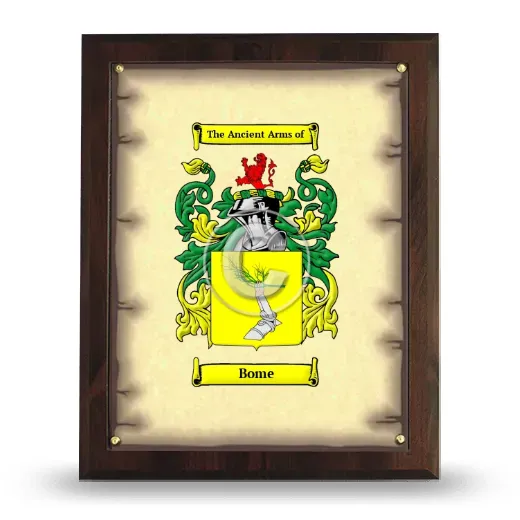 Bome Coat of Arms Plaque