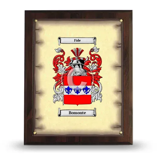 Bomonte Coat of Arms Plaque