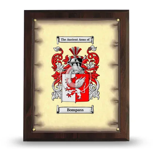 Bompass Coat of Arms Plaque