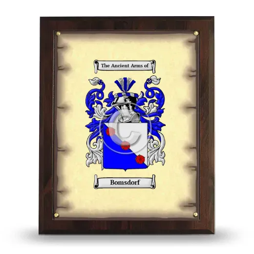 Bomsdorf Coat of Arms Plaque