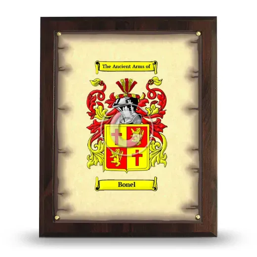 Bonel Coat of Arms Plaque