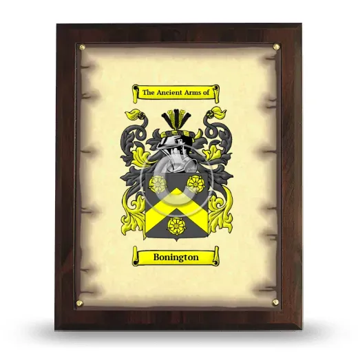 Bonington Coat of Arms Plaque