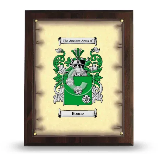 Boone Coat of Arms Plaque