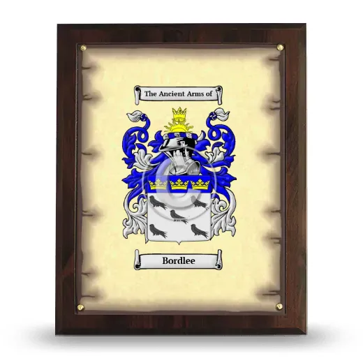 Bordlee Coat of Arms Plaque