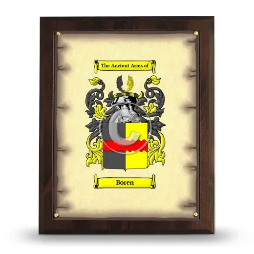 Boren Coat of Arms Plaque