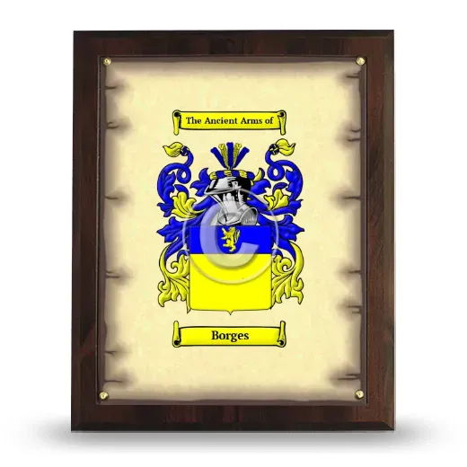 Borges Coat of Arms Plaque