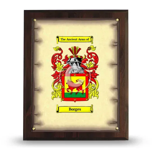 Borges Coat of Arms Plaque