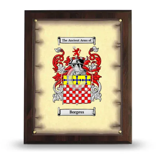 Borgess Coat of Arms Plaque