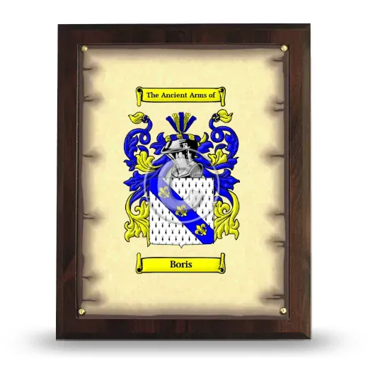 Boris Coat of Arms Plaque
