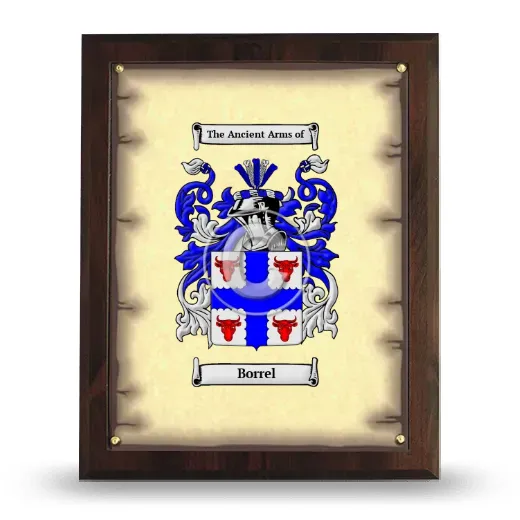 Borrel Coat of Arms Plaque