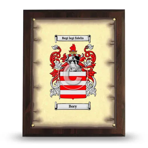 Bory Coat of Arms Plaque