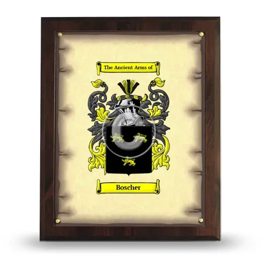 Boscher Coat of Arms Plaque